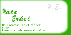 mate erkel business card